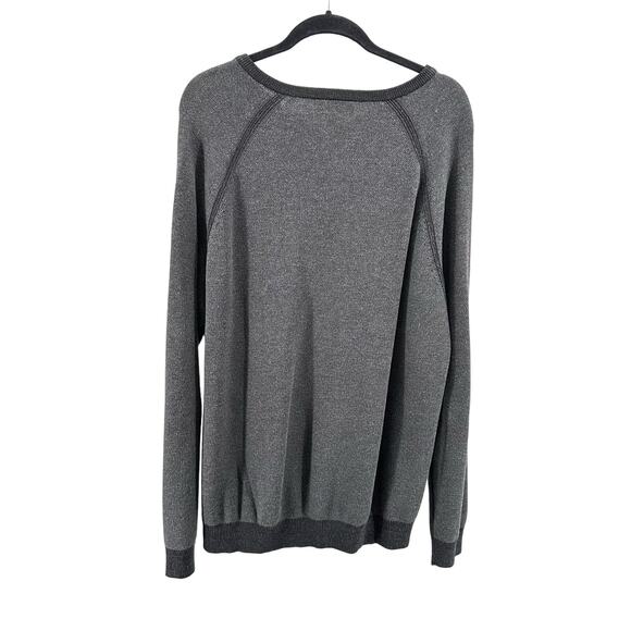 Tommy Bahama Men's Gray/Black Riverside Sweater Reversible Large Ribbed Knit Top - Picture 2 of 4